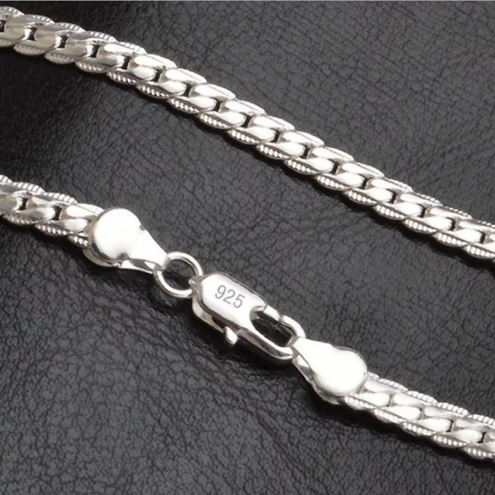 925 Sterling silver snake necklace - Picture 3 of 5
